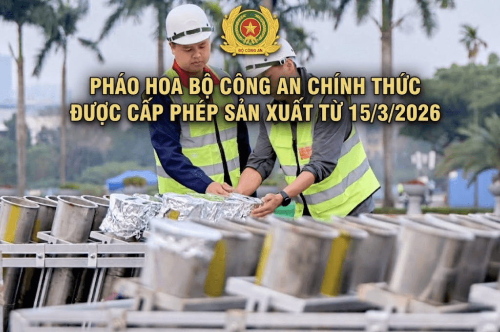Pháo hoa Bộ Công an chính thức được cấp phép sản xuất từ 15/3/2026 1 Pháo hoa Bộ Công An